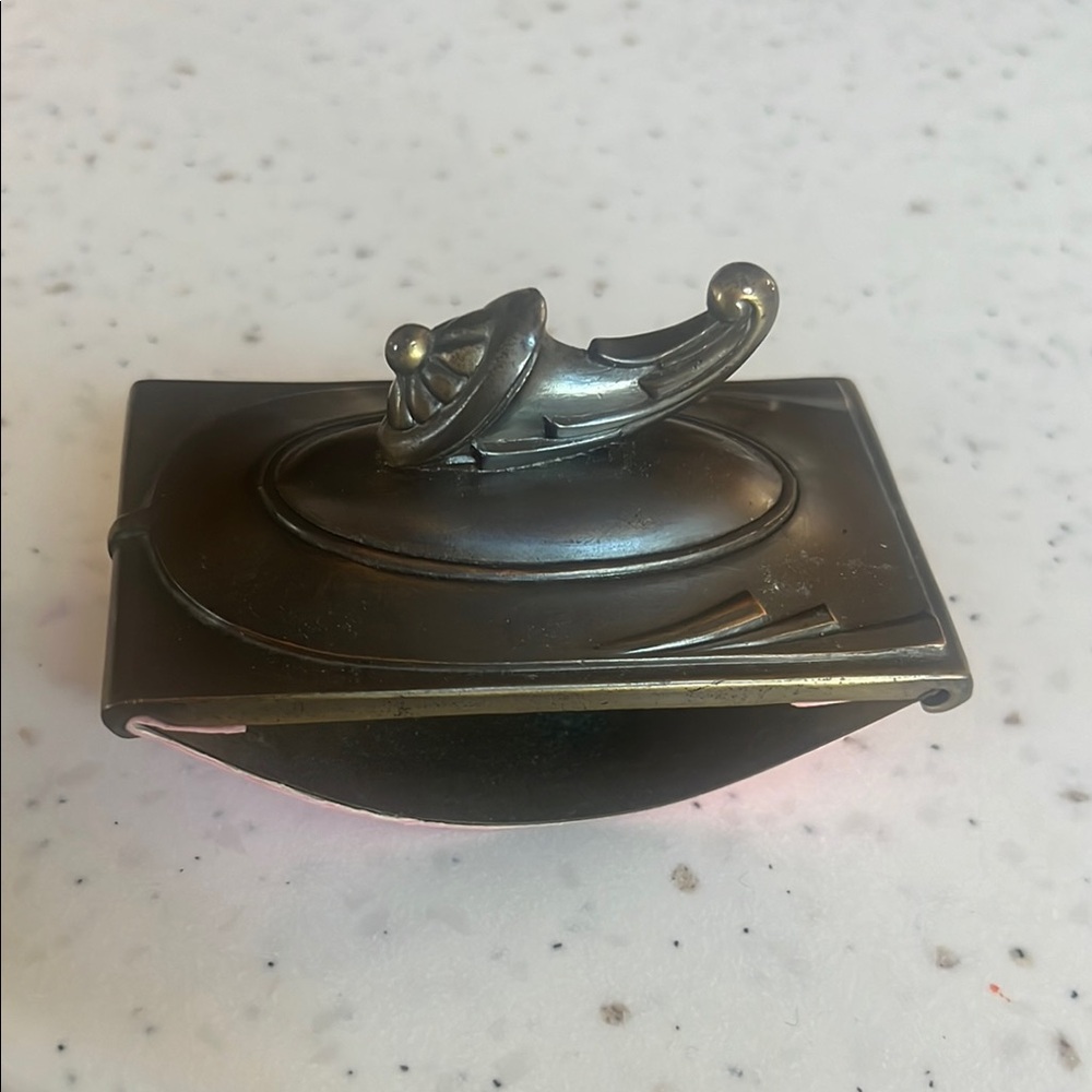 Vintage Metal Ink Blotter - Black